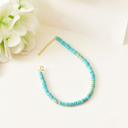 Turquoise Anklet. Halhal